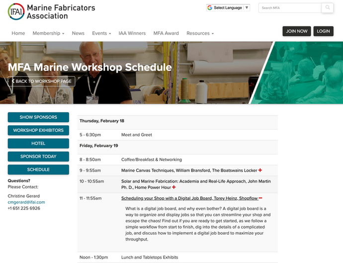 Scheduling your Shop with a Digital Job Board at MFA Marine Workshop